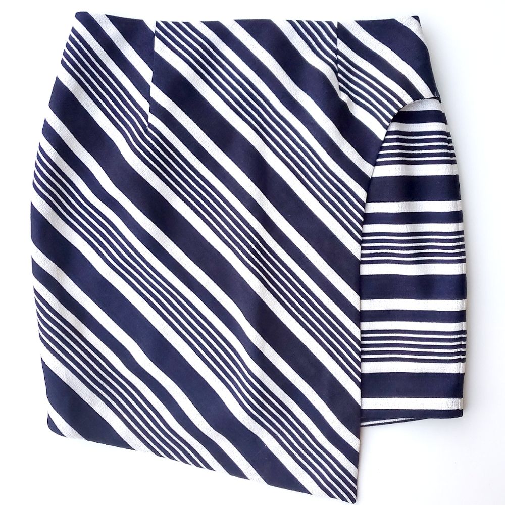 JOA Los Angeles Faux Wrap Mini Skirt